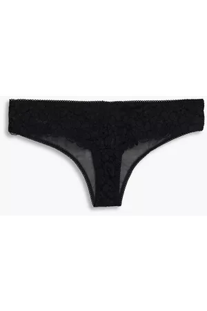 Stella McCartney Women Briefs - Lace and stretch-jersey mid-rise briefs - - S