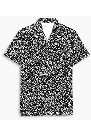 OFFICINE GENERALE Women Long sleeved Shirts - Dario floral-print cotton-seersucker shirt - - L
