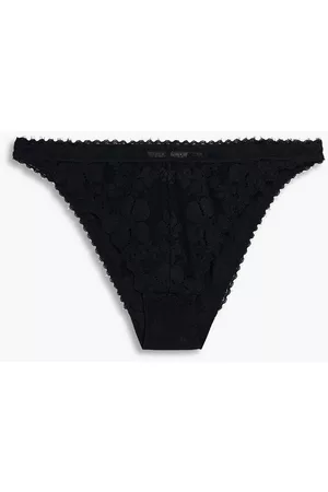 Stella McCartney Women Briefs - Lace and stretch-jersey mid-rise briefs - - M