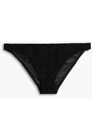 Stella McCartney Women Briefs - Lace and stretch-jersey mid-rise briefs - - L
