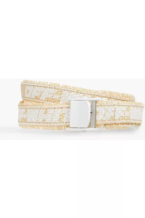 OFF-WHITE Women Belts - Printed faux raffia belt - Neutral - ONESIZE