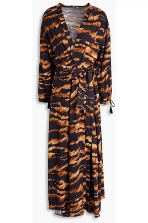 Melissa Odabash Gabby printed voile kaftan - Brown - S
