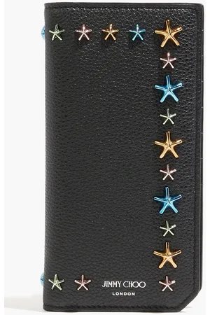 Jimmy Choo Men's Cooper Black Leather Star Wallet