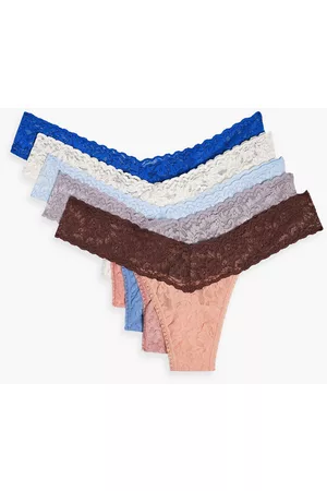Hanky Panky Women Thongs - Set-of-five stretch-lace low-rise thongs - - ONESIZE