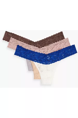 Hanky Panky Women Thongs - Signature set of three stretch-lace low-rise thongs - - ONESIZE