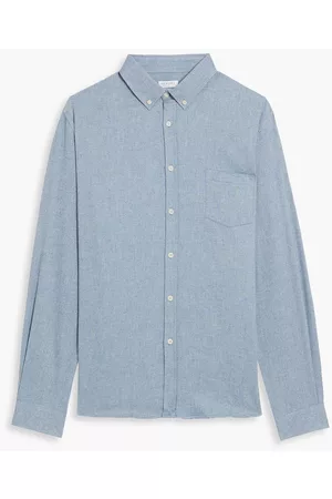Sunspel Women Twill Shirts - Cotton-twill shirt - Blue - XS