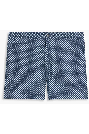 Sunspel Women Swim Shorts - Short-length printed swim shorts - Blue - XL