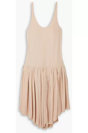 Khaite Women Asymmetrical Dresses - Odette asymmetric pleated silk-georgette dress - Pink - US 0