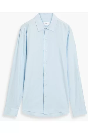 ONIA Women Long Sleeved Shirts - Linen-blend shirt - Blue - M