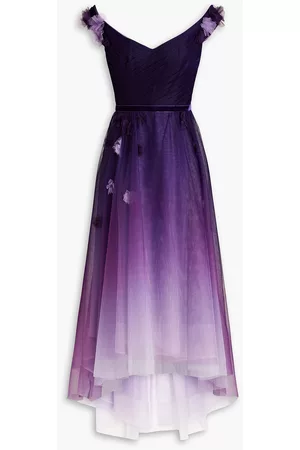 Marchesa Notte Women Strapless Dresses - Off-the-shoulder dégradé tulle gown - - US 10