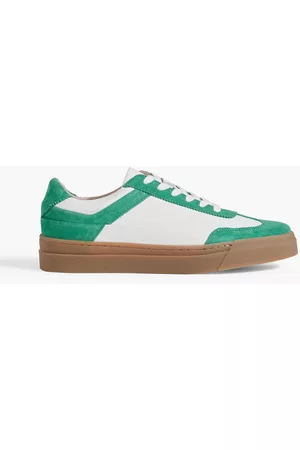 IRIS & INK Women Sneakers - Gina leather and suede sneakers - Green - EU 36
