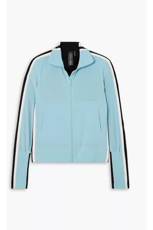 Norma Kamali Women Sports Jackets - Color-block stretch-jersey track jacket - Blue - S