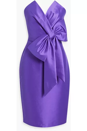 Badgley Mischka Women Strapless Dresses - Strapless bow-embellished faille dress - - US 2
