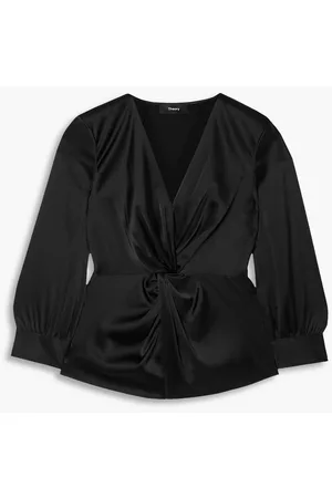 THEORY Women Blouses - Twist-front satin blouse - - US 6