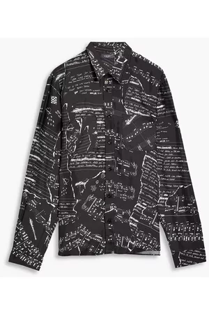 AMIRI Women Twill Shirts - Printed silk-twill shirt - - XL