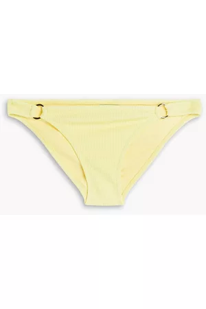 Melissa Odabash Women Bikini Bottoms - Bari ribbed low-rise bikini briefs - Yellow - IT 46