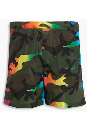 VALENTINO Women Swim Shorts - Garavani - Short-length camouflage-print swim shorts - Green - IT 52