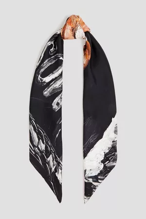 Moschino Women Scarves - Printed silk-twill scarf - - OneSize
