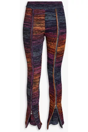 ROTATE Women Skinny Pants - Bodacious space-dyed knitted slim-leg pants - - DE 38