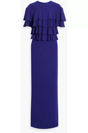 MIKAEL AGHAL Women Evening Dresses & Gowns - Ruffled crepe gown - Blue - US 6