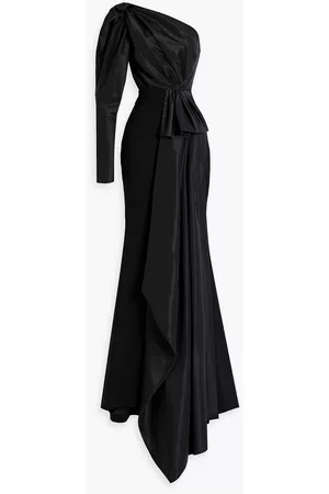 RHEA COSTA Women Evening Dresses & Gowns - One-sleeve draped satin and crepe gown - - IT 42