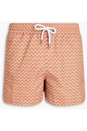 Frescobol Carioca Women Swim Shorts - Short-length printed swim shorts - Orange - M