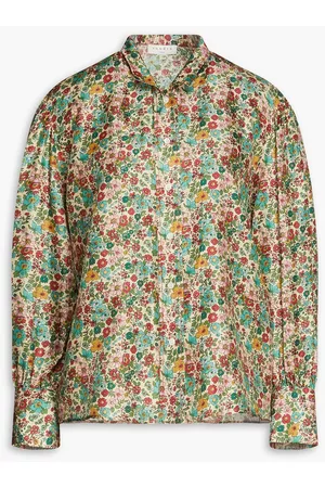 Sandro Women Twill Shirts - Faraday floral-print silk-twill shirt - - 3