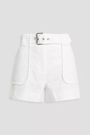 Derek Lam Women Shorts - Belted broderie anglaise cotton shorts - - US 8