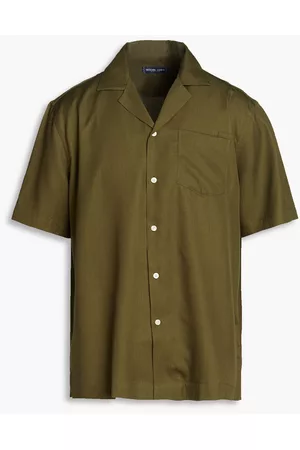 Frescobol Carioca Women Twill Shirts - Thomas Tencel-twill shirt - Green - XL