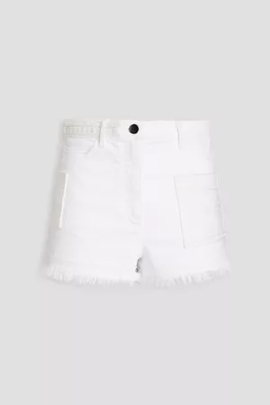 VALENTINO Women Shorts - Garavani - Bead-embellished denim shorts - - 28
