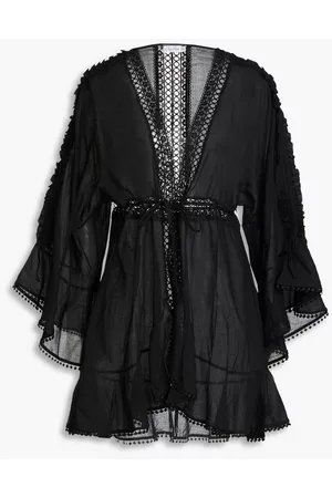 CHARO RUIZ IBIZA Women Beachwear - Antonella ruffled cotton-blend voile kaftan - - M