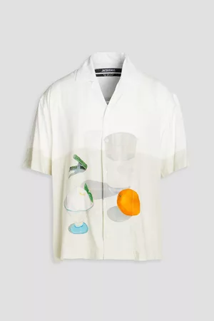 Jacquemus Women Denim Shirts - Jean printed crepe shirt - - IT 52