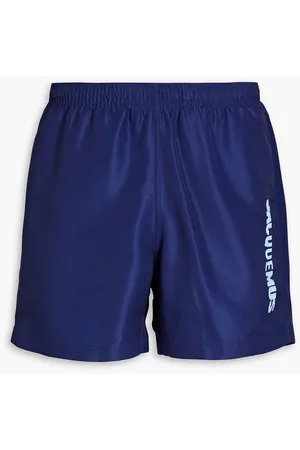 Jacquemus Women Swim Shorts - Pienture mid-length printed swim shorts - Blue - IT 50