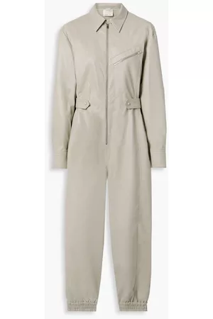 Stella McCartney Women Jumpsuits - Mira cropped faux leather jumpsuit - Neutral - IT 36