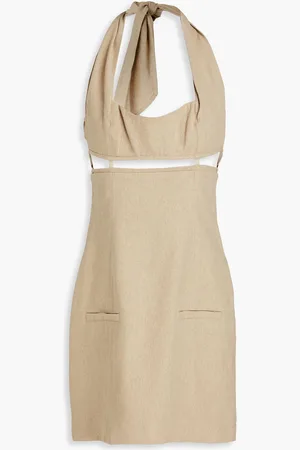 Halter Dresses & Gowns in the color beige for Women on sale