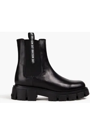 Love Moschino Chelsea Boots with Logo Tape