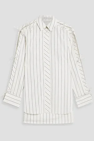 Palmer//Harding asymmetric fringe-detail minidress - White