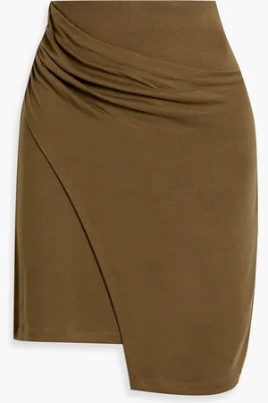 Vince Draped jersey mini skirt - Green - S