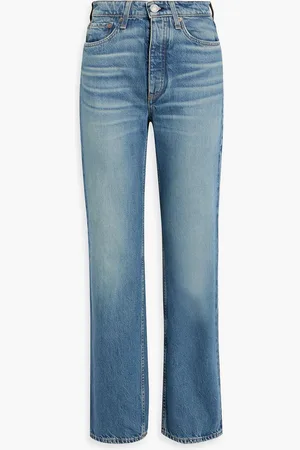 RAG&BONE Alex faded high-rise straight-leg jeans - Blue - 24