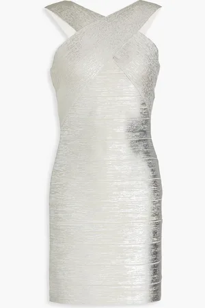 Hervé Léger Metallic bandage mini dress - Metallic - XL