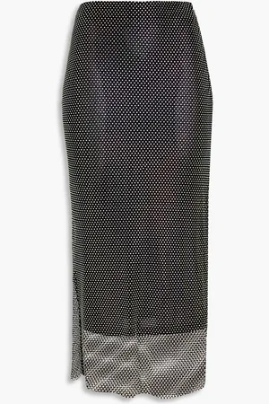 ROTATE Caitlin crystal-embellished tulle midi skirt - - DE 34