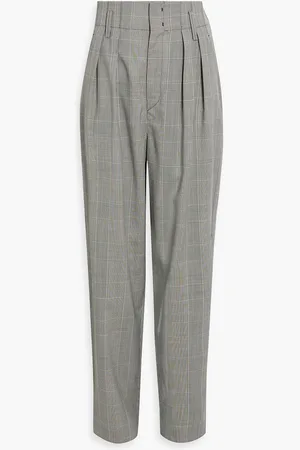 Marant Etoile Nilaga Prince of Wales checked wool tapered pants - - FR 36