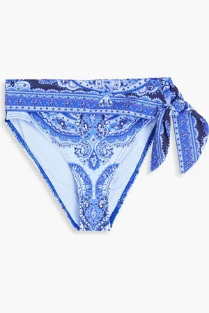 ZIMMERMANN Separates Sculpt high-rise knotted paisley-print bikini briefs - - 0