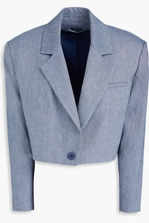 ALICE+OLIVIA Alice Olivia - Cropped denim blazer - Blue - US 8