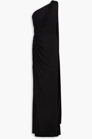 Marchesa Notte One-shoulder ruched jersey gown - - US 12