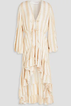 Nº21 layered silk midi dress - White