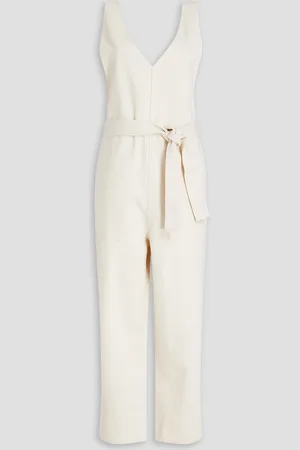 ALEX MILL Belted denim jumpsuit - White - L