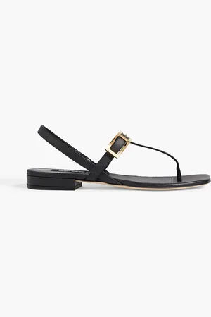 Sergio Rossi Sr Nora buckled leather slingback sandals - White - EU 37.5