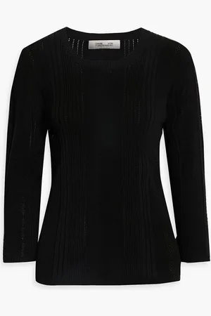 Diane von Furstenberg Vlada pointelle-knit sweater - - XL