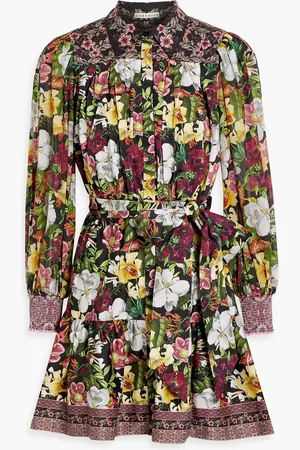 Alice + Olivia Meeko Tiered Shirt Dress